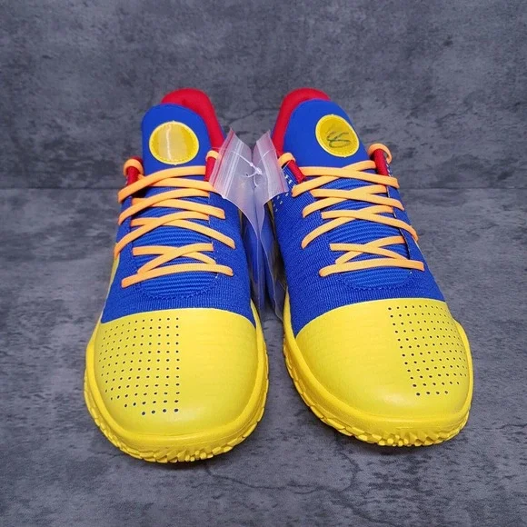 UNDER ARMOUR Curry‎ 4 Flotro Curry Jam Basketball Shoes Mens 10 Blue Yellow